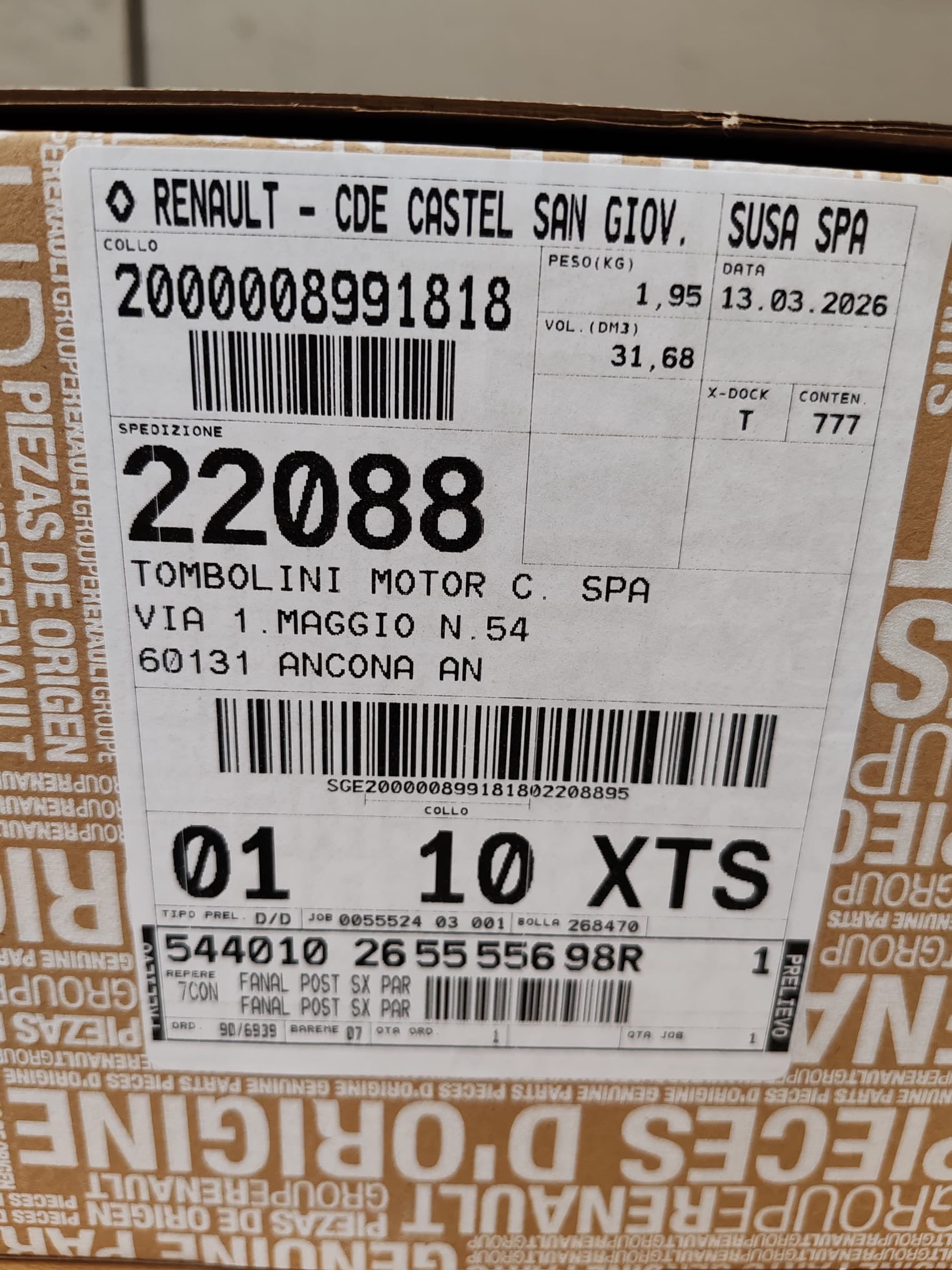 Fanale posteriore sinistro Renault Captur 2: 265555698R