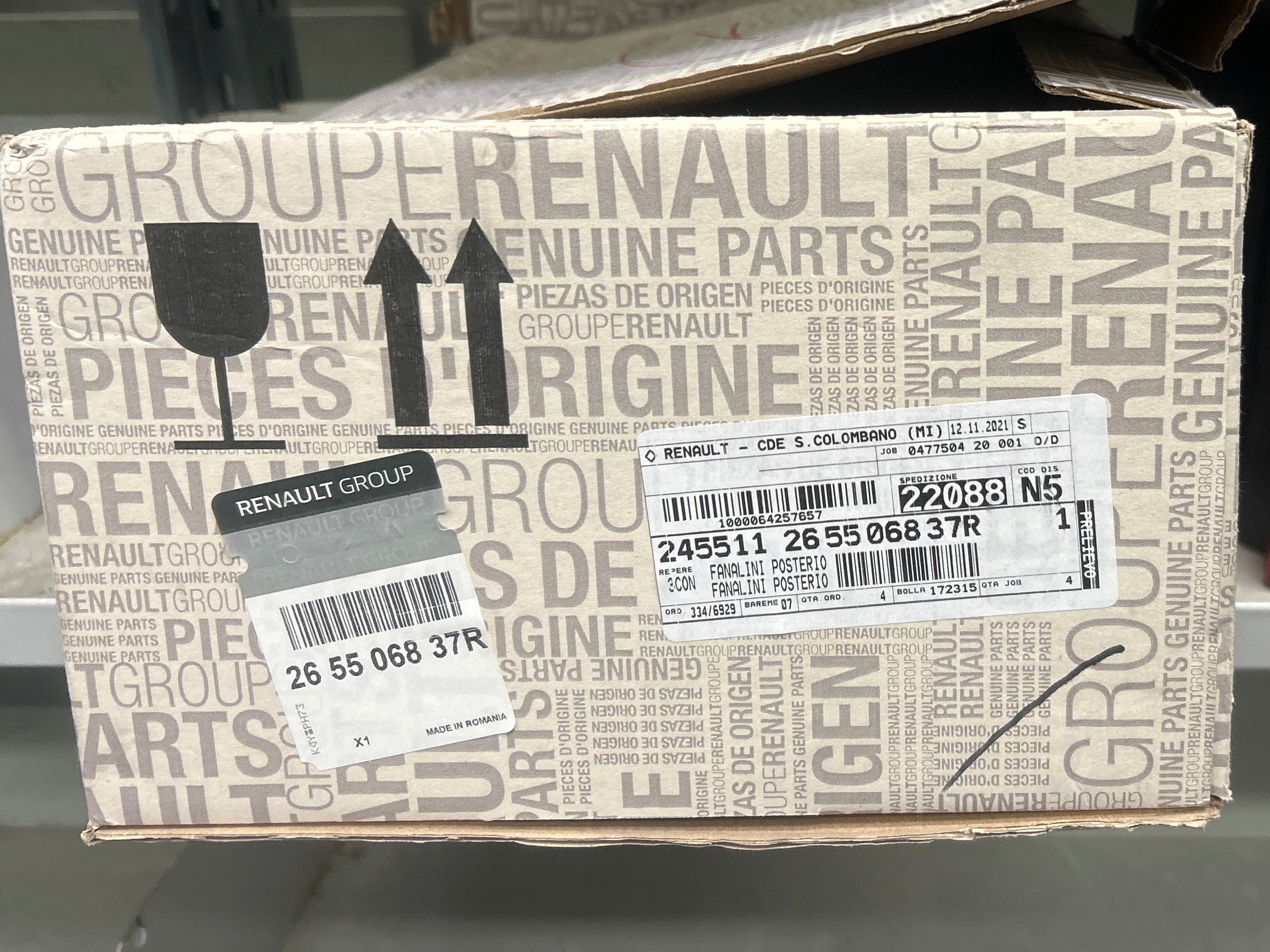 265506837R: fanale posteriore destro Dacia Duster1
