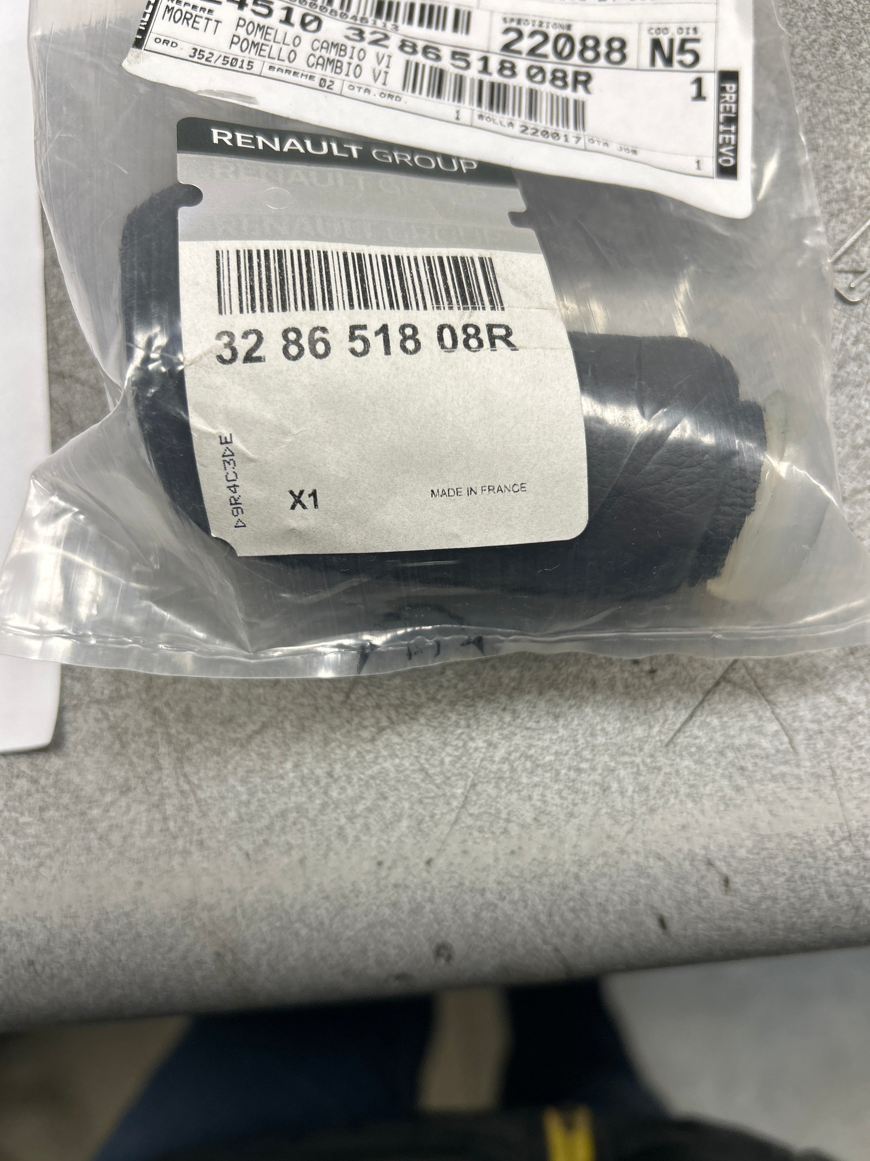 328651808R - pomello cambio Renault Clio4, Captur, Twingo3