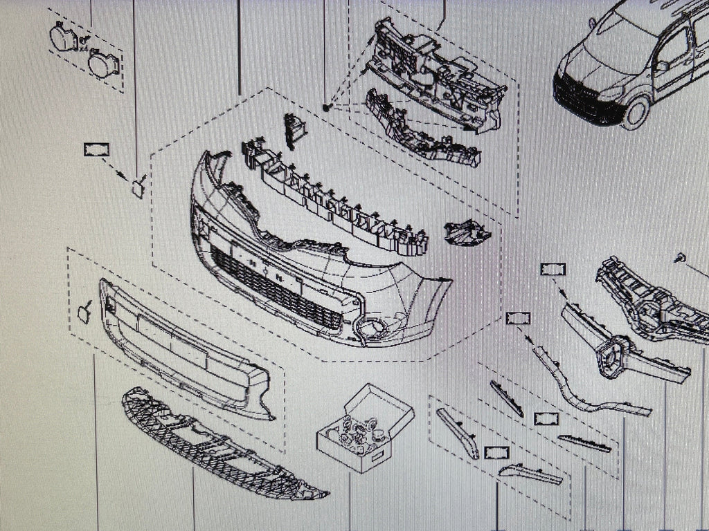 Fascia centrale paraurti anteriore Renault Kangoo 2: 620273708R