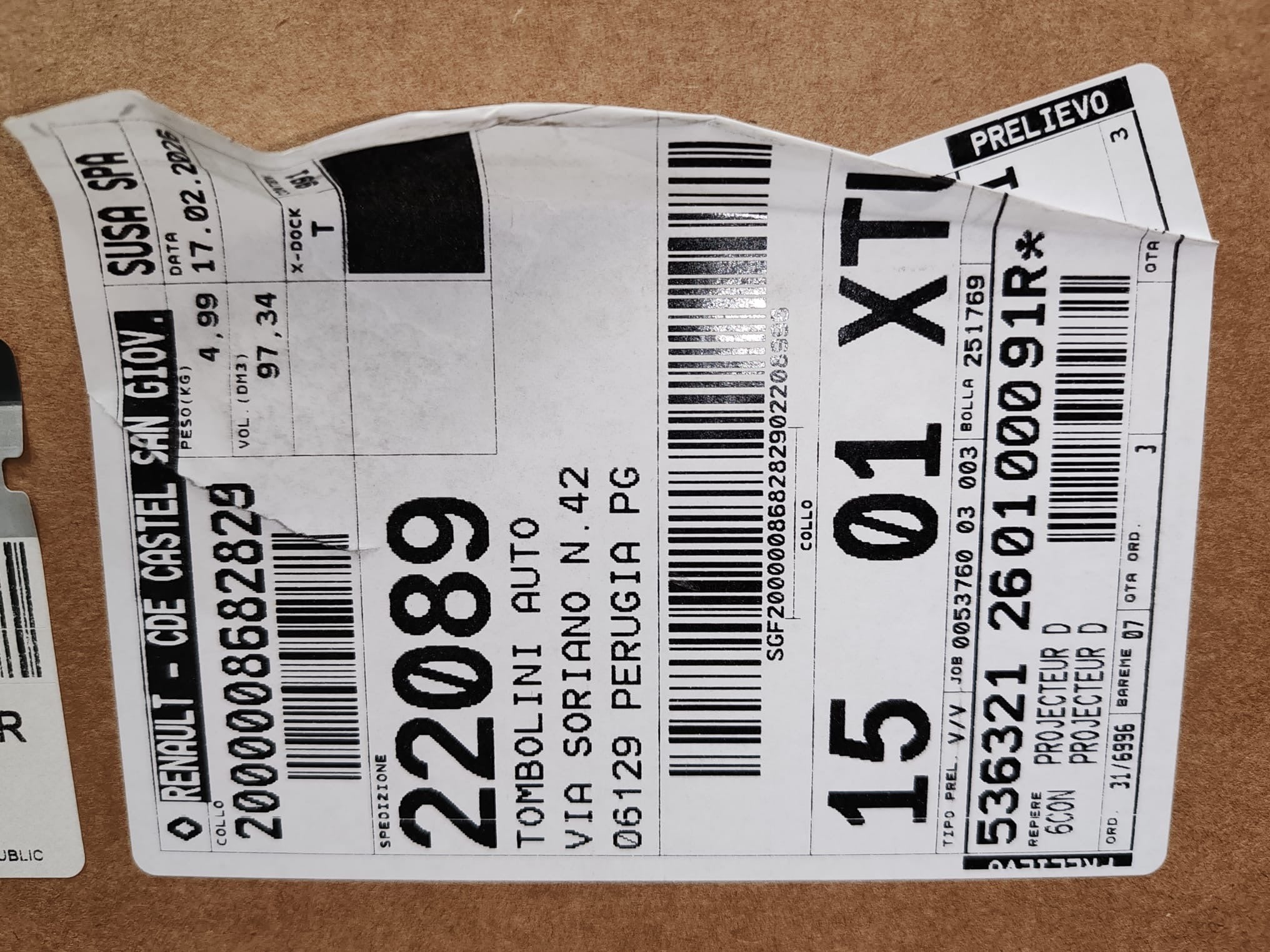 Faro anteriore destro Renault Captur 2: 260100091R
