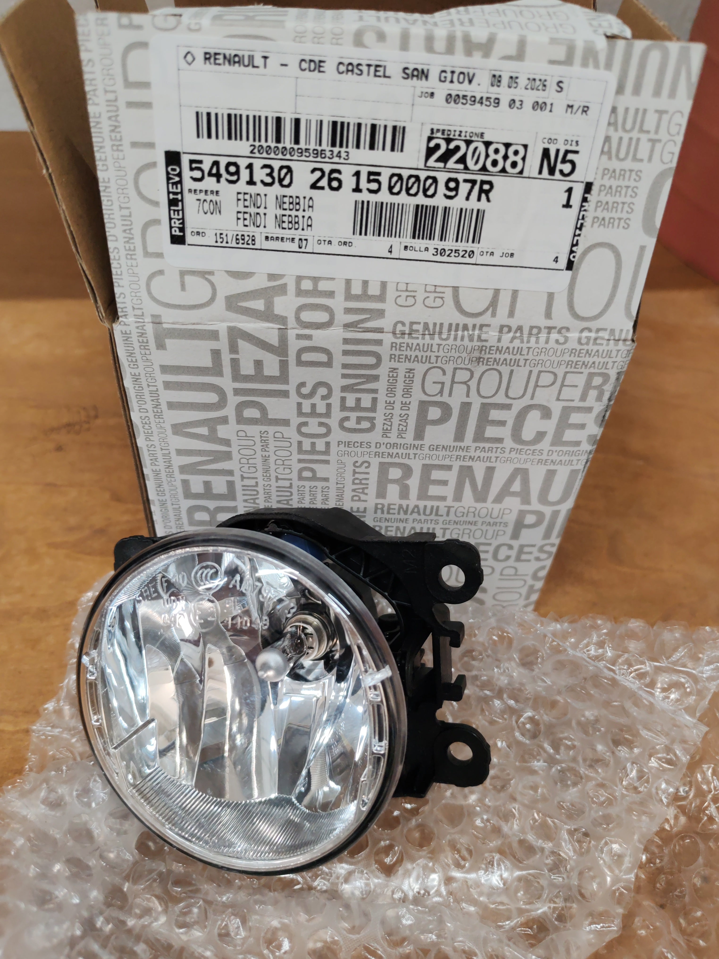 Fanale fendinebbia anteriore sinistro Renault Clio 4: 261500097R