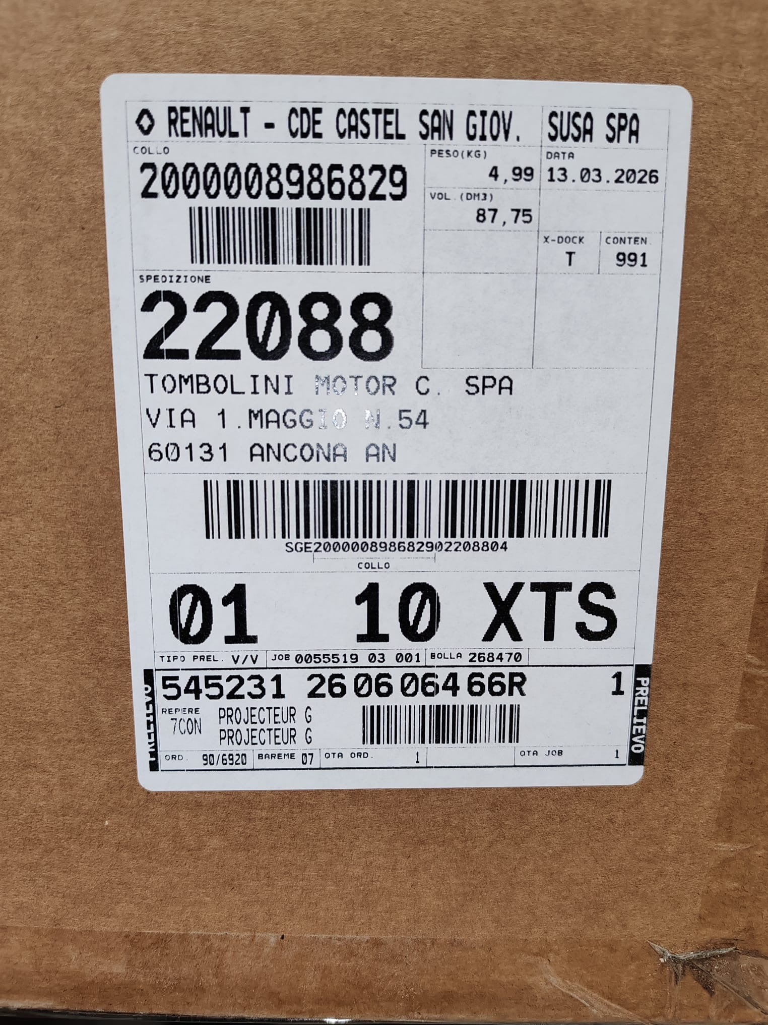 Faro anteriore sinistro Renault Captur 2: 260606466R