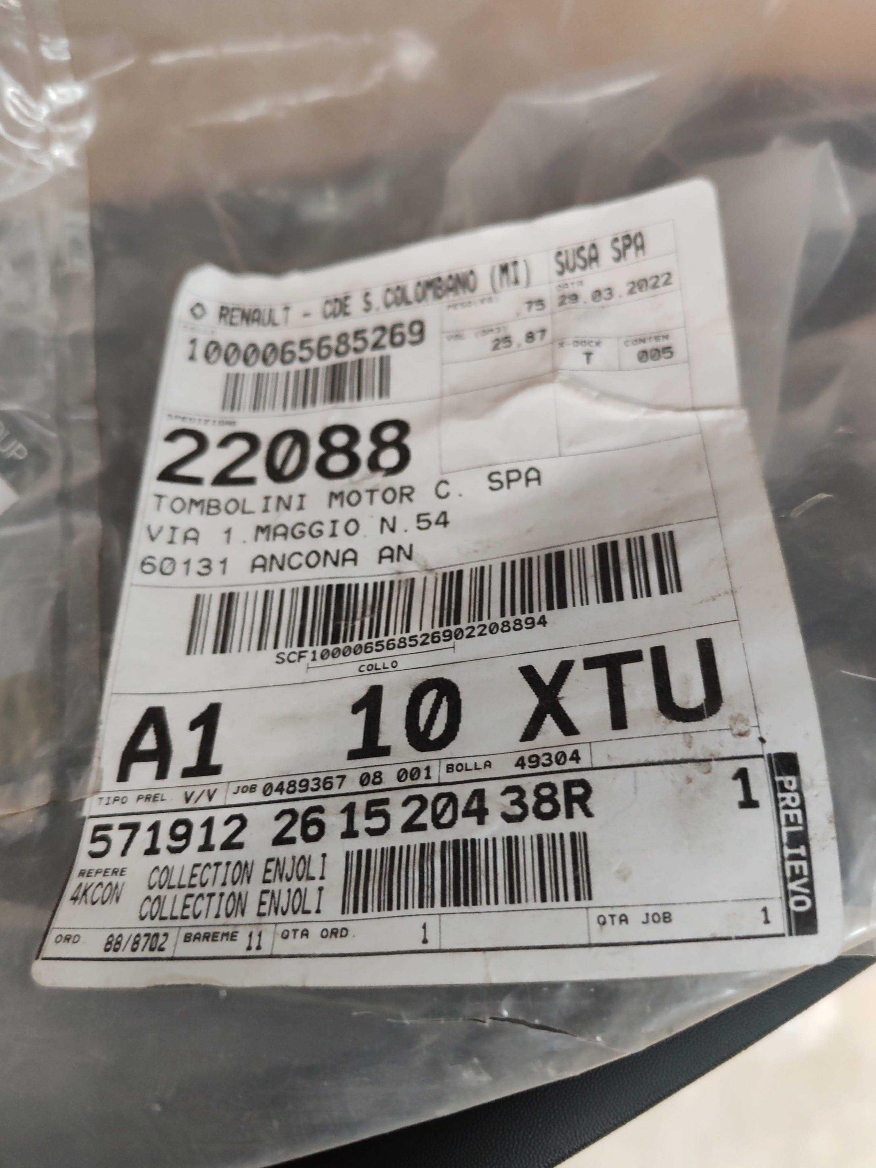 Griglia fendinebbia Renault Megane 3: 261520438R