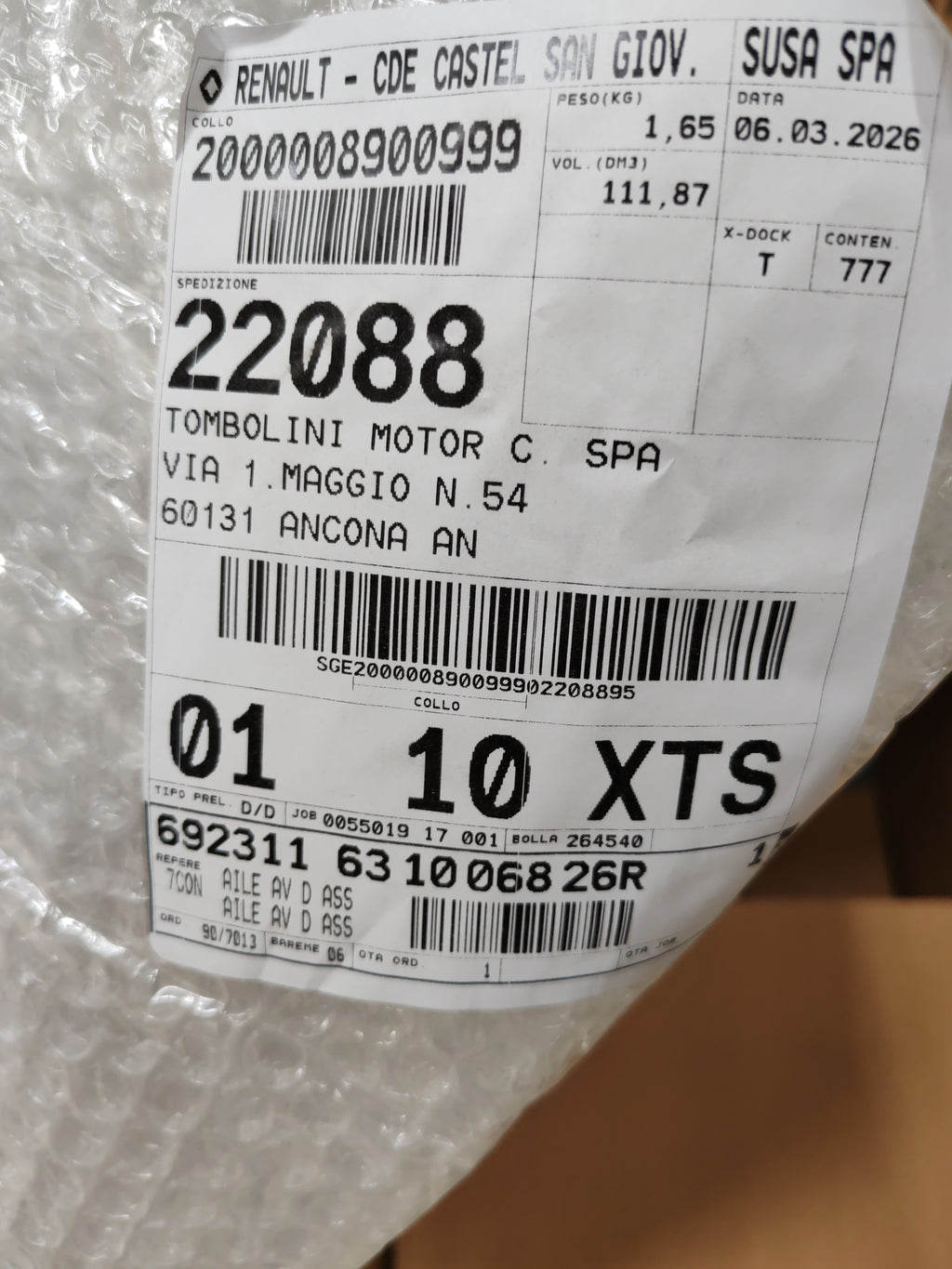 Parafango anteriore destro Renault Kangoo 3: 631006826R