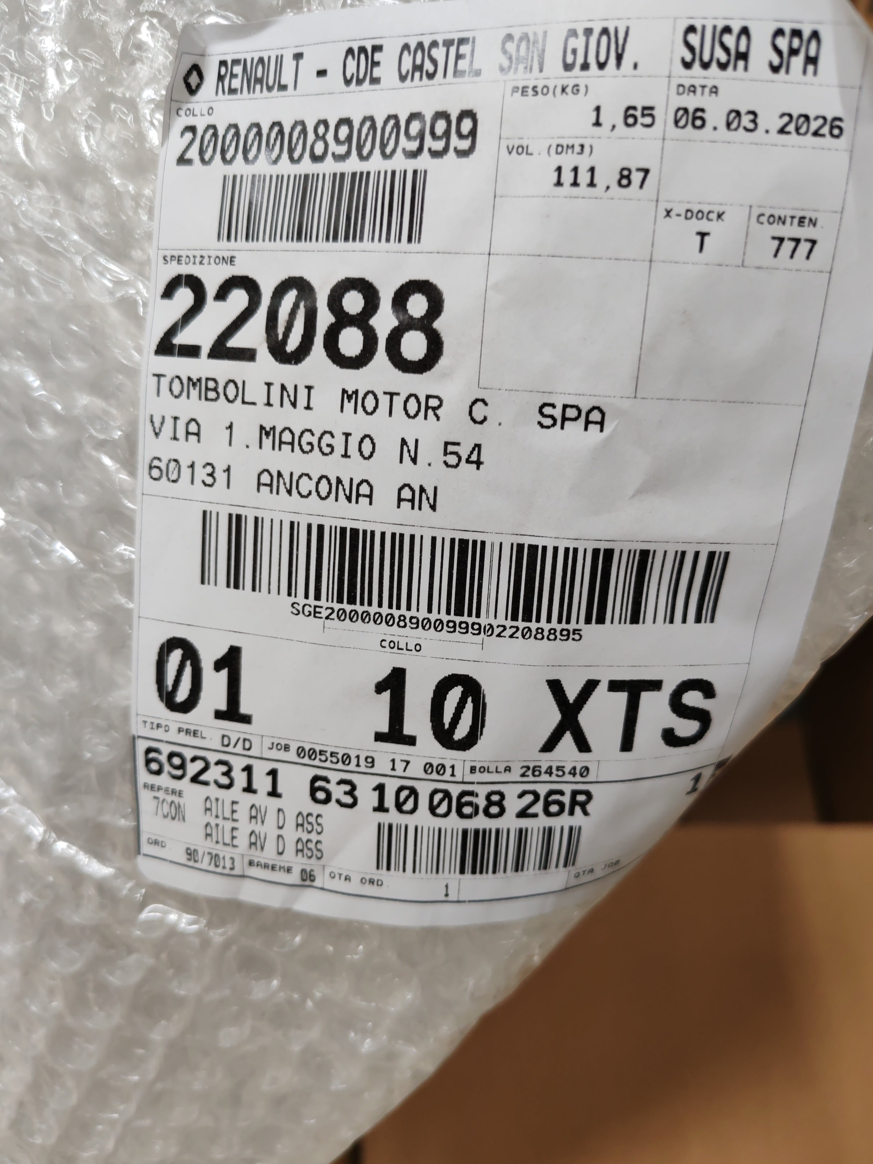 Parafango anteriore destro Renault Kangoo 3: 631006826R