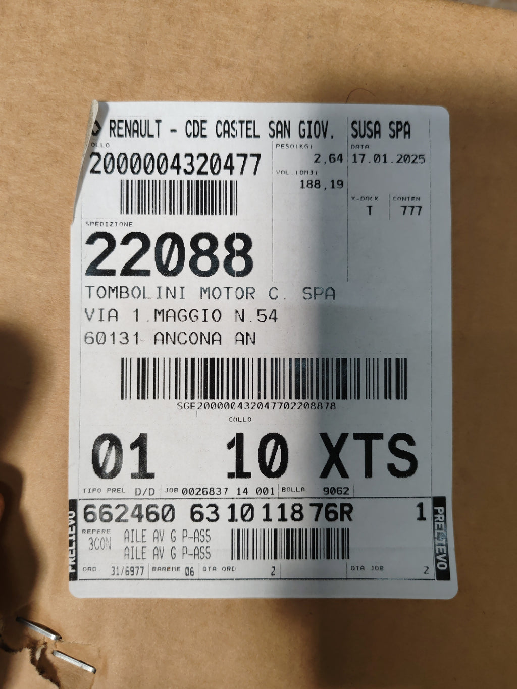 Parafango anteriore sinistro Dacia Duster 3: 631011876R