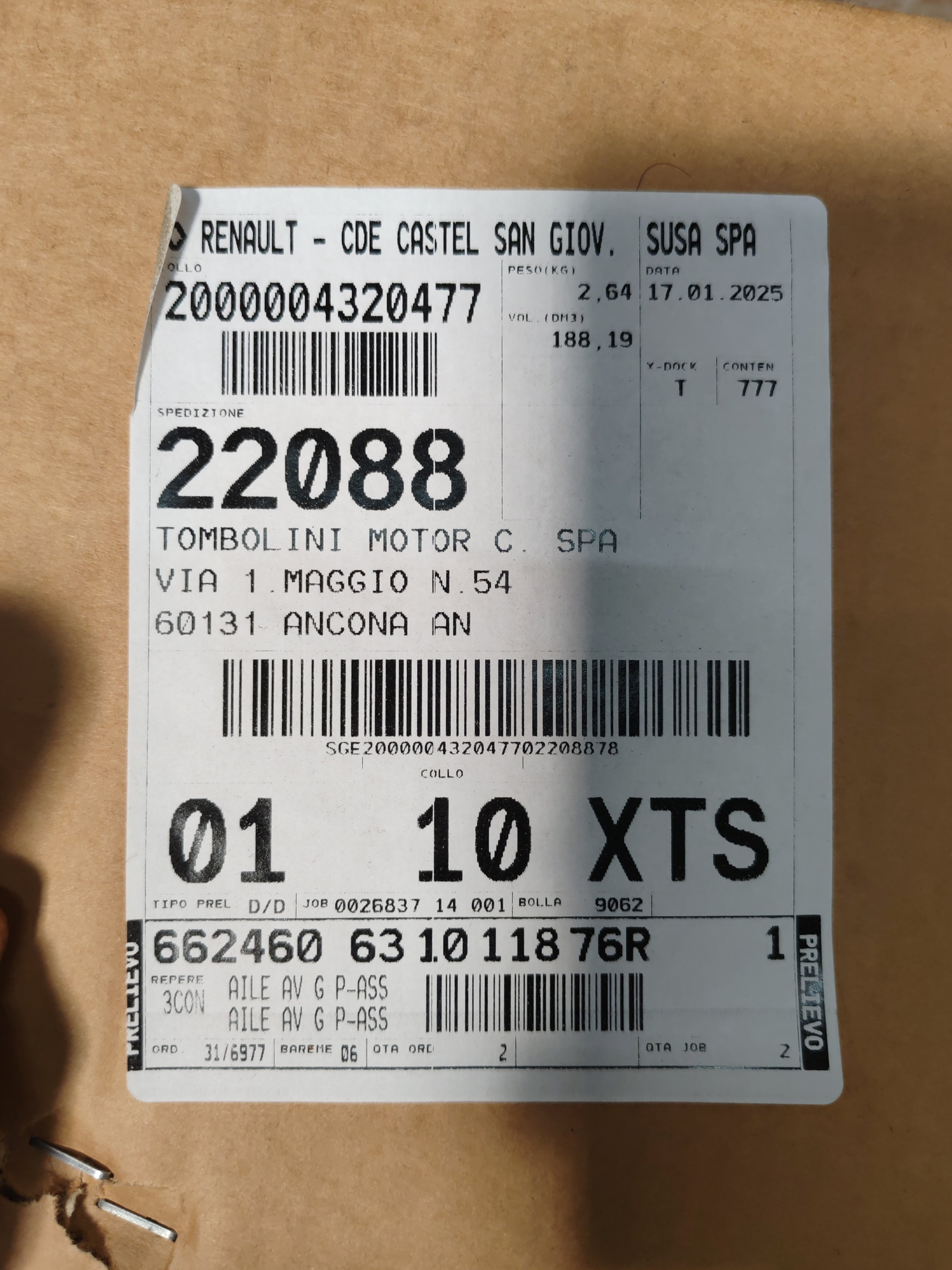 Parafango anteriore sinistro Dacia Duster 3: 631011876R