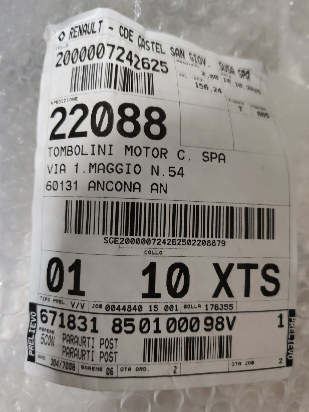 Paraurti inferiore posteriore Dacia Sandero 3: 850100098V