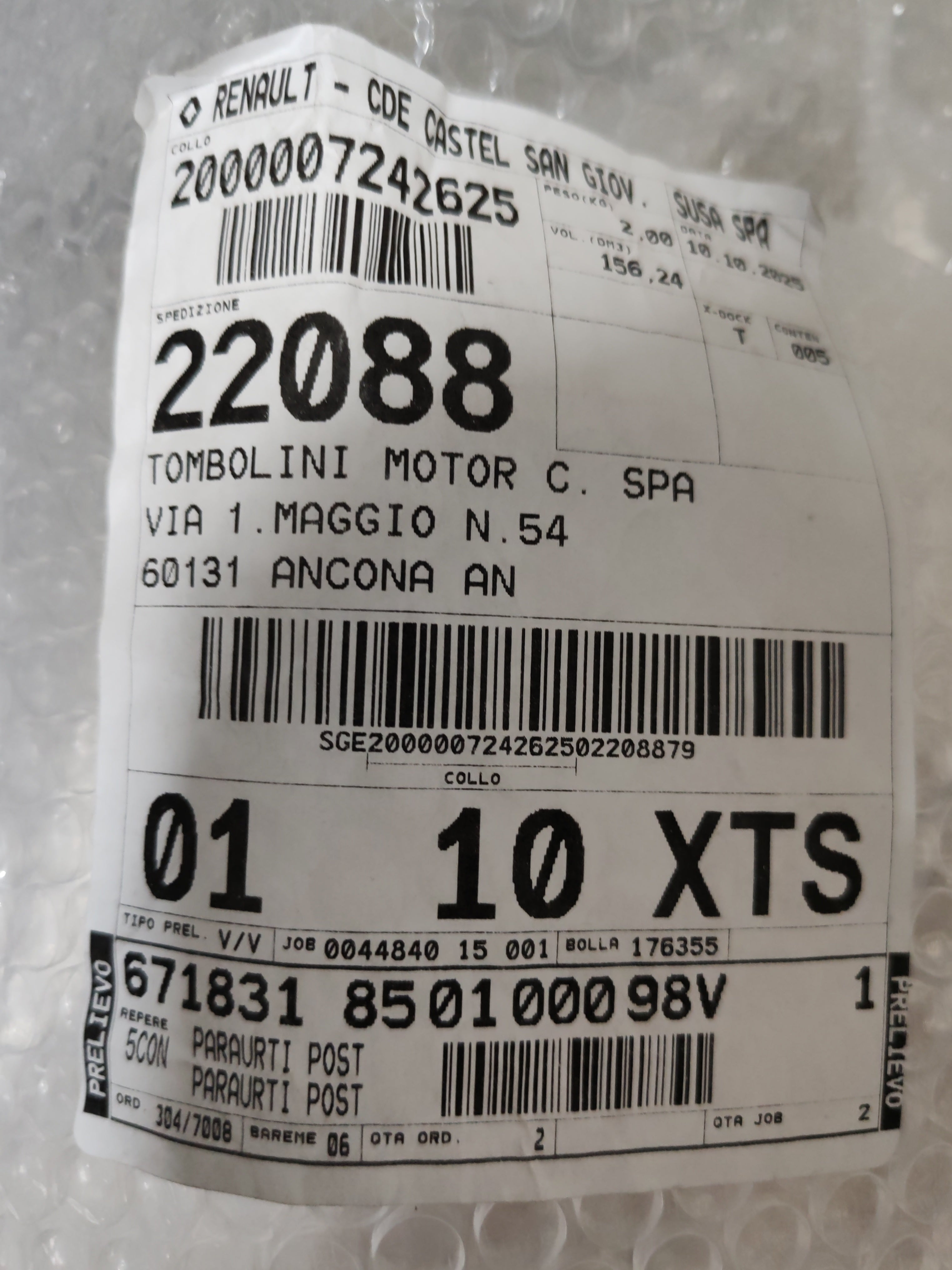 Paraurti inferiore posteriore Dacia Sandero 3: 850100098V